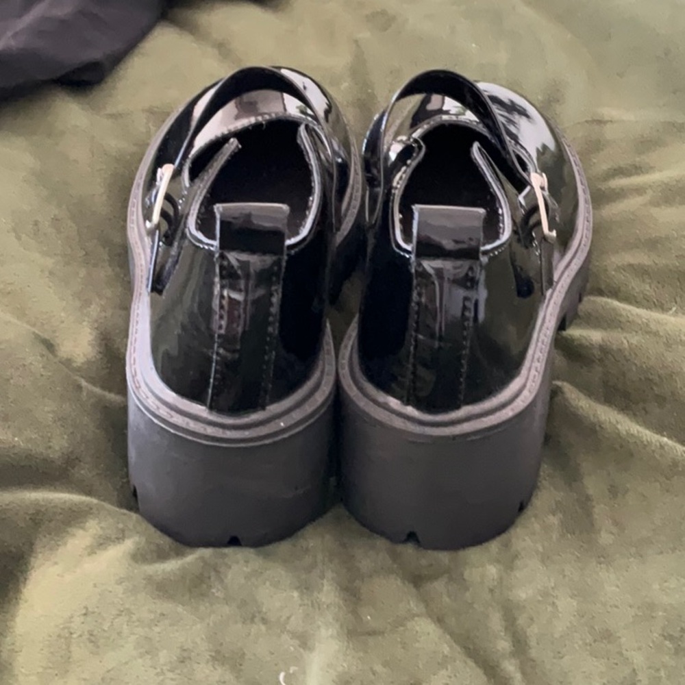 Euc Black Pattern, Leather Platform, Mary Jane’s - image 2